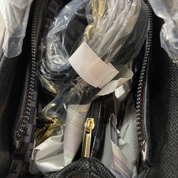 London Fog Marcelle Studded Satchel Black - Picture 3 of 3